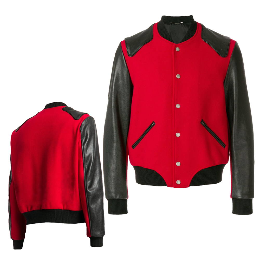 Wool and Leather Varsity Jacket