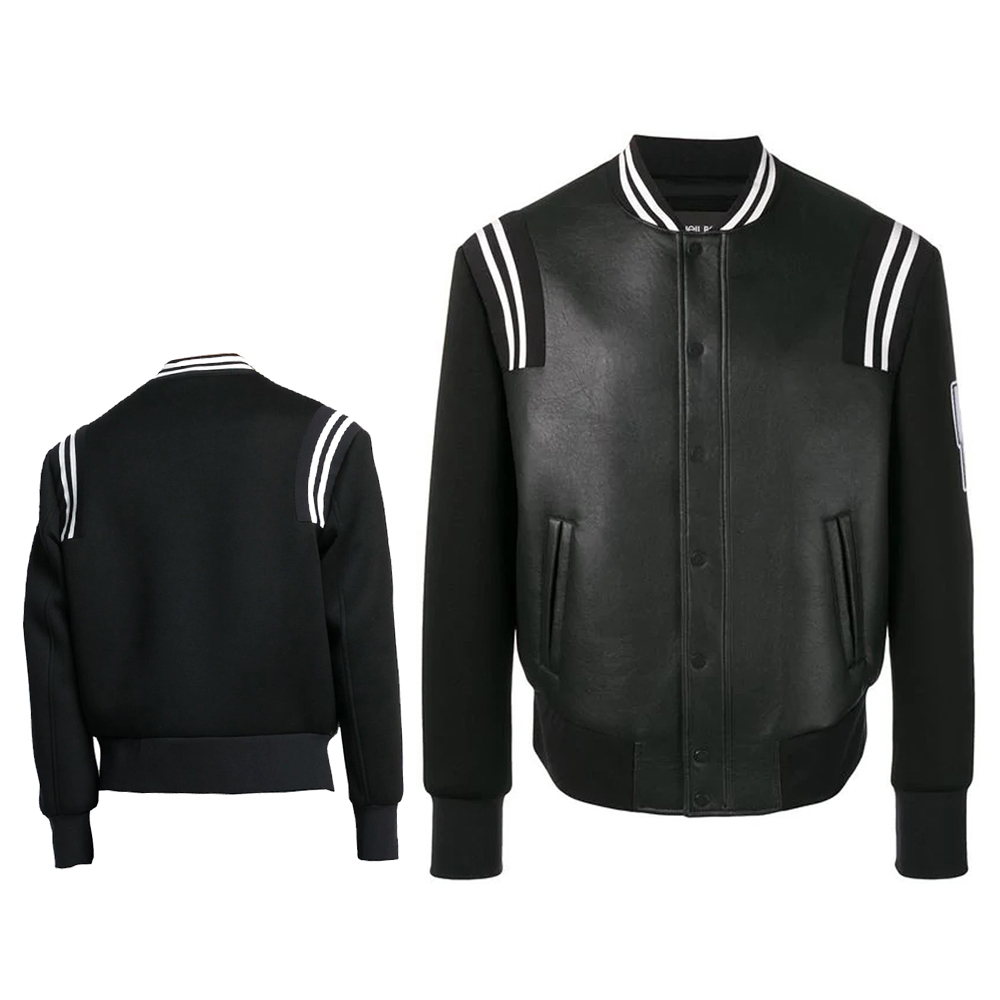 Wool and Leather Varsity Jacket